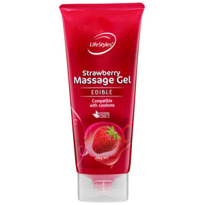 Products: LifeStyles Strawberry Massage Gel 200g