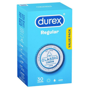 Products: Durex Regular Condoms - 30 Pack