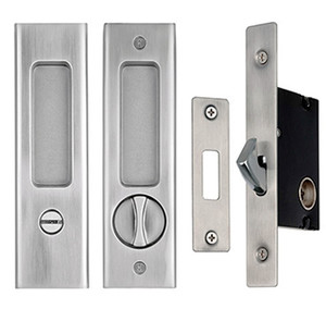 Square lockable flush pull with lock FPS130 Condor Hardware