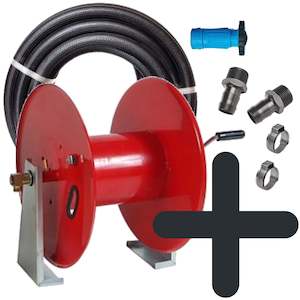Sauro Rossi Magnum 2000 hose reel kit with 25 m x 25 mm (1 inch) black wash-down&hellip;