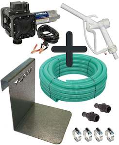 Sotera SS415B 12v diaphragm pump for IBC tanks and 30 m hose kit with dispensing&hellip;