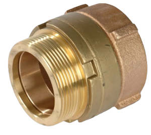 Brass DG40IGAG inline swivel 1-1/2 inch BSP(M) x 1-1/2 inch BSP(F) with parallel threads