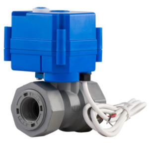 Ketta BAP 1/2 inch BSP(F) PVC auto return electric ball valve 0-10 bar 9~24v AC/DC
