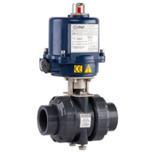 Ketta BLPE series 2 way PVC ball valve with electric actuator with BSP(F) thread&hellip;