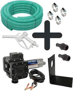 Sotera SS415B 12v diaphragm pump and 30 m hose kit with dispensing nozzle 49 lpm