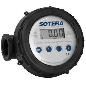 Sotera: Sotera 825 digital flow meter 1 inch NPT(F) for water, diesel, oil and chemicals 7.6 to 76 lpm 8.6 bar (125 psi) max