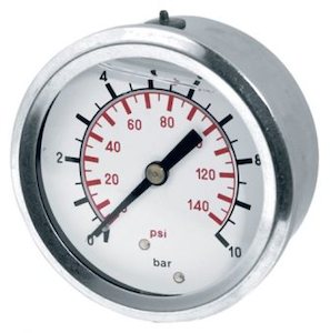 Wika pressure gauge 63 mm face 1/4 inch BSP(M) rear entry - all sizes