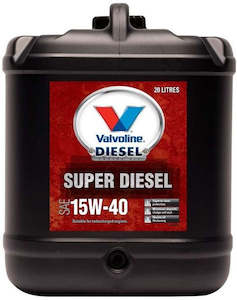 Spare Parts: Valvoline 20 litre 15W-40 Super Diesel multi-grade engine oil