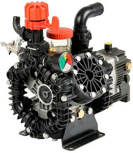 Annovi Reverberi Diaphragm Pumps: Annovi Reverberi AR45bp poly softwash diaphragm pump with GS25S control and 3/4 inch gearbox 43.3 lpm 20 bar (290 psi)