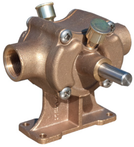 Flexible Impeller Pumps: Simer BP21X bare shaft bronze flexible impeller pump 1 inch NPT(F) 2 bar (30 psi) 106 lpm