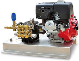 Honda Water Blasters: Ketta SKID-J series water blaster with Honda GX390 11 hp and low speed gearbox pump assembly