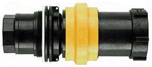 Plumbing Fittings: Banjo Dry Poppet coupling 25 mm 1 inch NPT(F) with FKM Viton type seals 113 lpm max 10 bar (150 psi)