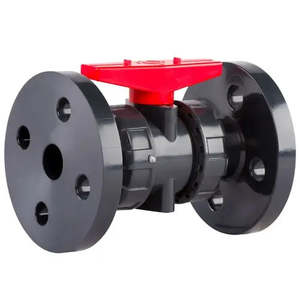 Plumbing: Ketta BLPF manual ball valve flanged UV stabilised PVC 10 bar (145 psi) - all sizes
