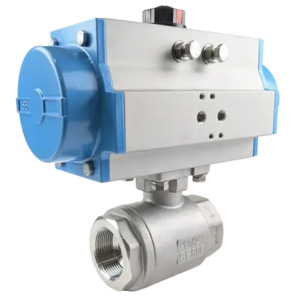 Plumbing: Ketta BLSHPSR series high pressure ball valve air operated pneumatic (spring return) 200 bar (3000 psi) - all sizes