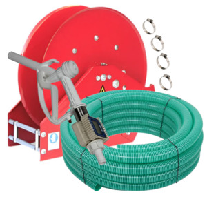 Sauro Rossi: Sauro Rossi Auto A4 series retractable hose reel kit with calf milk dispensing nozzle and hose - all options