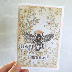 Vintage Queen Bee Birthday Card - Confetti Card Studio