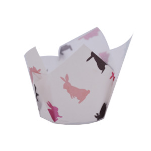 Parchment Muffin Wraps: P60 x 175-860RP - Texas Muffin Wrap, Hopping Bunnies (150 ctn)