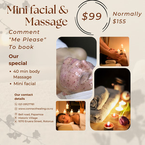 Products: mini facial & massage Connect Healing