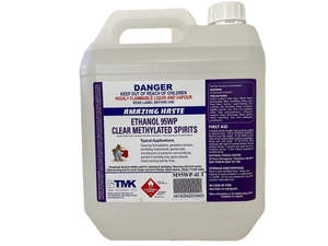 Solvents: White Methylated Spirits (Ethyl Alcohol)