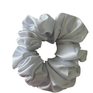 Accessories: Satin Scrunchie - White