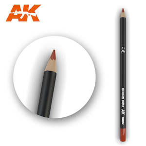 Ak Interactive Watercolor Weathering Pencils: AK-Interactive AK10012 Watercolor Weathering Pencil - Medium Rust