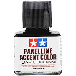 Plastic Cement: Tamiya 87140 Panel Line Accent Color - Dark Brown - 40ml.