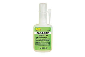 Cyano Acrylate Glues: Zap PT02 Zap-A-Gap CA+ Medium Gap Filling 28.3gm - Green