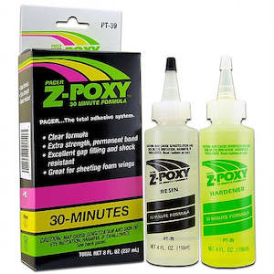 Cyano Acrylate Glues: Zap PT39 Z-Poxy - 30 Minute - 237ml