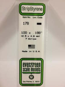 Evergreen: Evergreen 178 Strip - 2.50 x 4.80mm