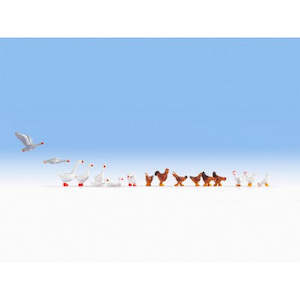Noch Scenery: Noch 15772 HO Chicken & Geese