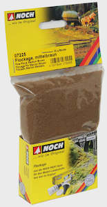 Noch Scenery: Noch 7225 Flock - Medium Brown - 20gm