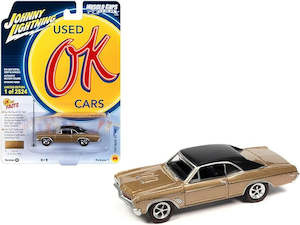 Johnny Lightning 1 64th Scale: Johnny Lightning 1967 Buick GS 400- Mist Gold Met w/ Blk Vinyl Roof