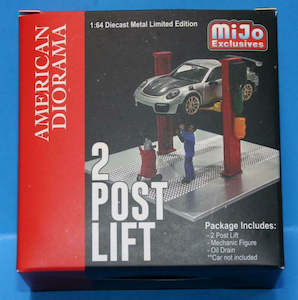 American Diorama Mijo 38375MJ 2 Post Lift - Red