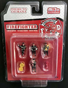 Mijo Exclusives 1 64th Scale: American Diorama Mijo 76468 Firefighters