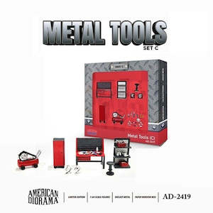 American Diorama: American Diorama 2419 1:64 Figure Set: Metal Tools – Set C