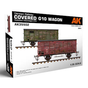 Ak Interactive Military Kitsets: AK-Interactive AK35502 German Railway Covered G10 Wagon - 1/35