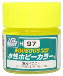 Gsi Creos Mr Hobby: Mr. Hobby Aqueous H097 Flourescent Yellow