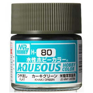 Gsi Creos Mr Hobby: Mr. Hobby Aqueous H080 Flat Khaki Green