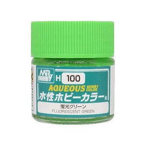 Gsi Creos Mr Hobby: Mr. Hobby Aqueous H100 Flourescent Green