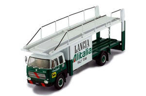 Ixo 1 43rd Diecast: IXO TRU038 Fiat 673 Racing Transporter Green/White Lancia Alitalia Racing Team
