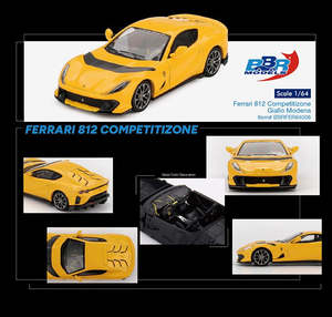 BBR 64008 Ferrari 812 Competitizone Giallo Modena
