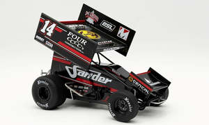 Acme 1 18th Scale: ACME 1825007 2025 #14 Four CCCC"s Construction Sprint Car - Spencer Bayston