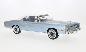 Model Car Group: Model Car Group 18472 Cadillac Eldorado Convertible 1976 Light Blue with White Top up