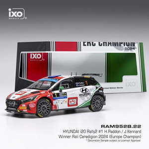 Ixo 1 43rd Diecast: IXO RAM952B Hyundai i20 N Rally #1  Paddon/Kennard ERC Champions 2024