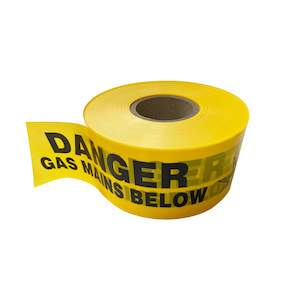 Tapes: Gas Mains Below Warning Barrier Tape, 300m Roll