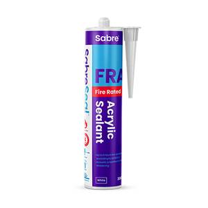 Construction: Sabre Seal Fire-Rated Acrylic Sealant, 300ml, Carton of 25