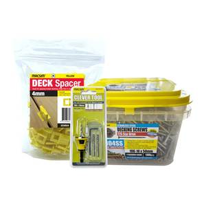 Deck Combo - Decking Screws 10 x 50 mm 1000pcs, Clever Tool & Deck Spacers