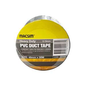 Construction: Macsim Black PVC Duct Tape, 48mm x 30m