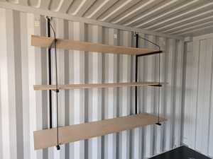 Shipping Container Hanging Shelf Brackets - Container Space