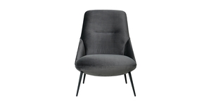 August: Archie Armchair - Dark Grey Plush SALE NZ Contempa Furniture NZ